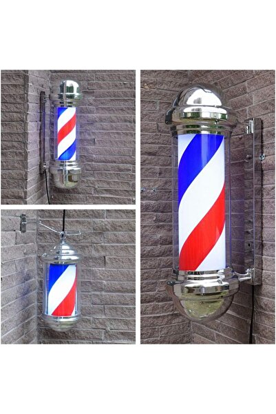 LA PERLA TECH مصباح حلاق خارجي، مصباح حلاق دوار ومضيء، لافتة صالون تصفيف الشع...