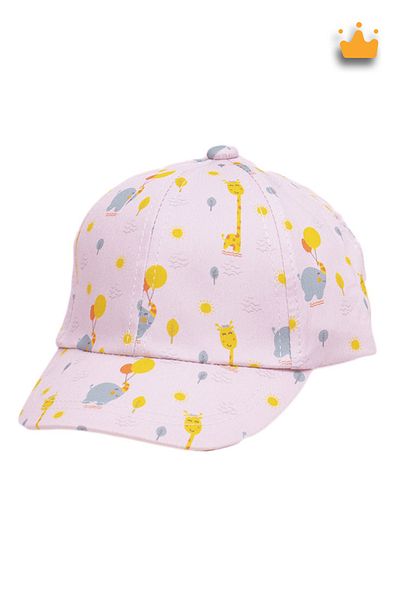 Kitti 0-18 Months 46cm Girl's Summer Patterned Expandable Hat Cap Light Lilac Y 2300001