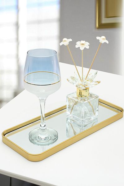 Ayshe Home Concept Rectangular Mirror Wall Accessory - Presentation Rack - Presentation Tray (Multi-Purpose) 12,5X30 Cm.