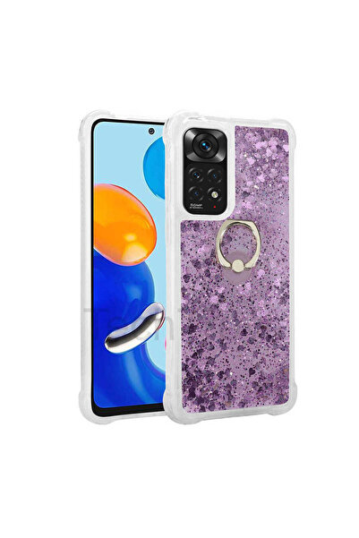 TechTrove Xiaomi Redmi Note 11 Pro 5G Kılıf Simli Sıvılı Tasarım Kamera Korum...