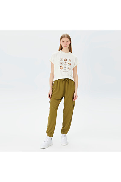 Nautica Kadın Yeşil Relaxed Fit Pantolon