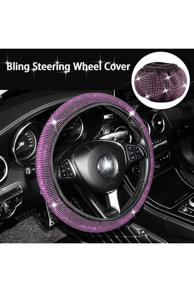 HEDİYE FİKRİ Parlak Taşlı Direksiyon Kılıfı – Standart Beden Kaymaz, Şık ve K...