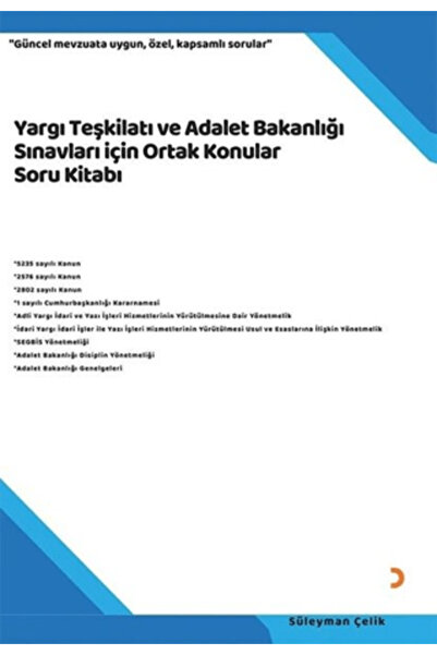 Cinius Yayınları Yargı Teşkilatı ve Adalet Bakanlığı Sınavları için Ortak Kon...