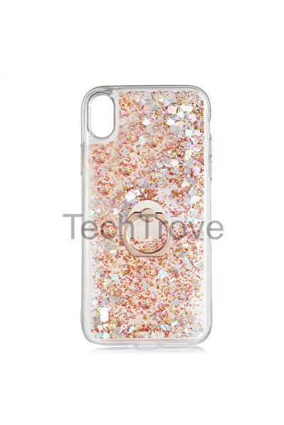 TechTrove Samsung Galaxy A10 Kılıf Simli Sıvılı Tasarım Kamera Koruma Çıkıntı...