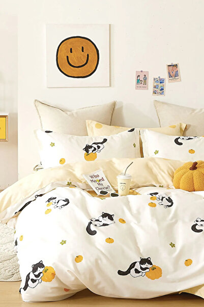 İQON Set cuvertură de pilota cu cearșaf elastic pentru o singură persoană Outlet Dovleac Bej (EROARE)