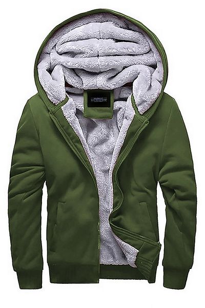 Madmext Kardigan khaki z futerkiem w środku 22377