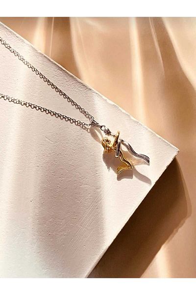 MODAM DENSTINY Hugging Lovers-Couple-Love Model Steel Necklace