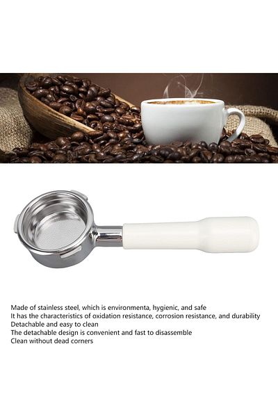 COOYA 58mm Bottomless Portafilter, 3 Ears Stainless Steel, Naked Portafilter with Filter Basket
