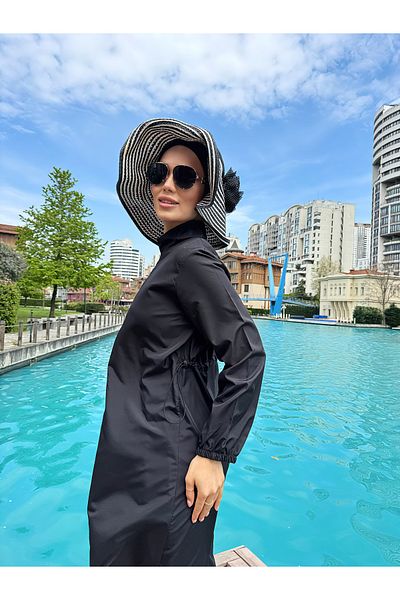 dilber fashion Sports Cut Hijab Swimsuit with Bonnet and Bag Gift