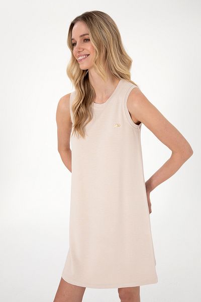 U.S. Polo Assn. Women's Stone Sleeveless Crew Neck Knitted Dress 50297895 -Vr049