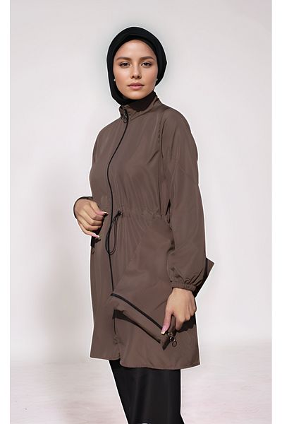 dilber fashion Σετ μαγιό Hijab με κορδόνι που δένει τη μέση με μπόνε και τσάντα δώρο
