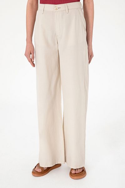 U.S. Polo Assn. Women's Stone Loose Fit Canvas Trousers 50309122 -Vr049