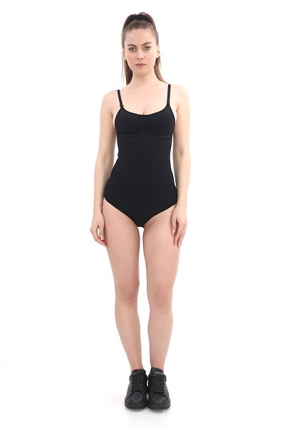 SAUNA SUIT Women's Snap Fastener Shaping Bodysuit |   3 Zone Supported – Bottom Hooked Corset Body