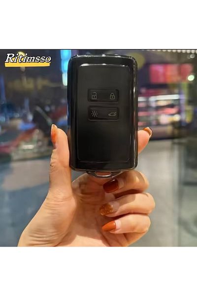 YıldızTuning Key Case Cover for Renault Clio 5 Transparent-Smoked
