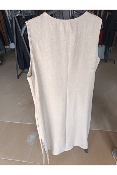 MODA Plus Size Sleeveless Button Midi Length Shirt Dress