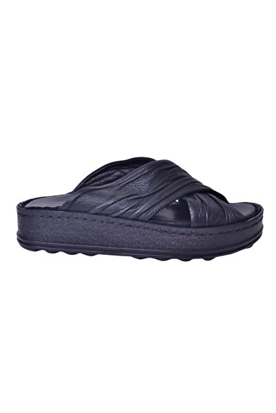 Mammamia Γυναικείες δερμάτινες παντόφλες D25YT-1430