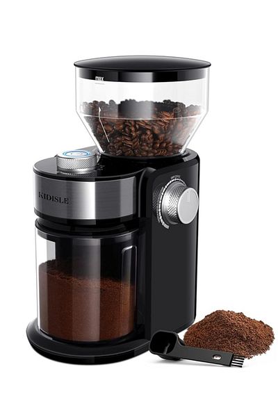 ET-LIFE Electric Burr Coffee Grinder - 18 Grind Settings for Espresso, Drip, French Press, & More