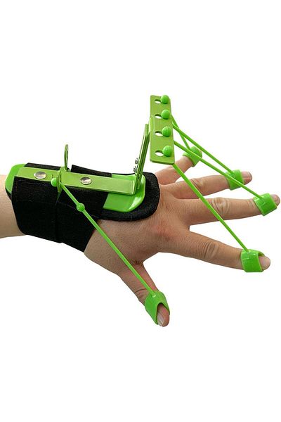 COOYA Finger Strengthener, With Adjustable 2.5-18kg Resistance, Hand Exerciser & Grip Trainer, Green