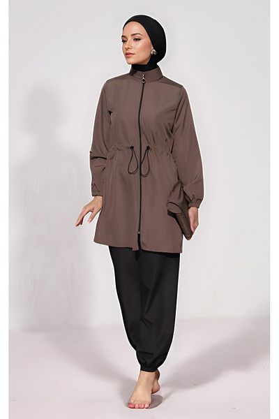 dilber fashion Σετ μαγιό Hijab με κορδόνι που δένει τη μέση με μπόνε και τσάντα δώρο