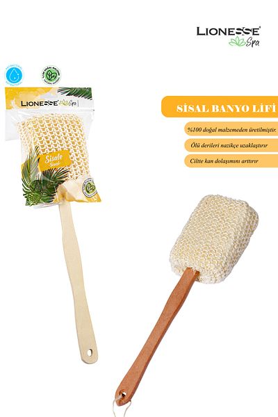 Lionesse Spa Sisal Handle Bath Loofah L-434