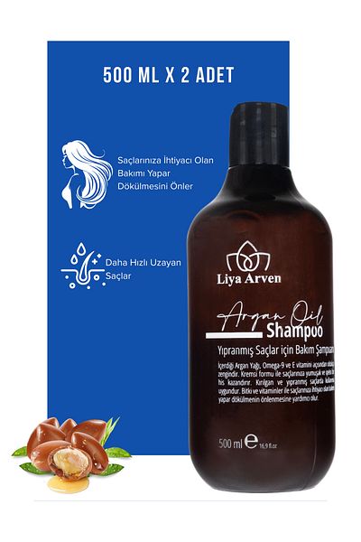 Liya Arven Argan Oil and Anti-Breakage Care Shampoo 500 ml