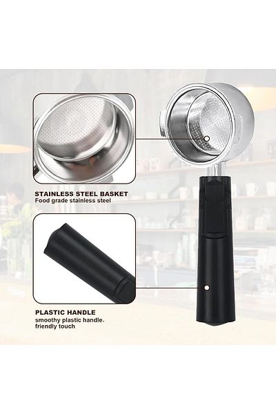 COOYA 51mm Bottomless Portafilter Coffee Filter,Compatible with Gevi Espresso Machine,3 Ears Café Barista