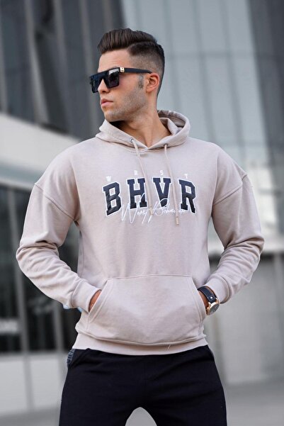 Madmext Світшот Bej Erkek 5326