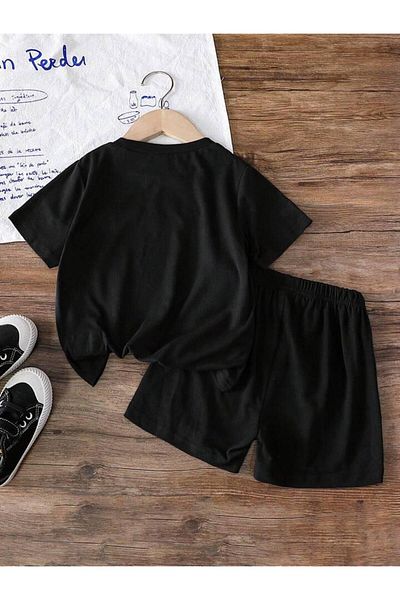 vinraus Girl\Boy Be the Reason Printed Combed Cotton Shorts-Tshirt Set