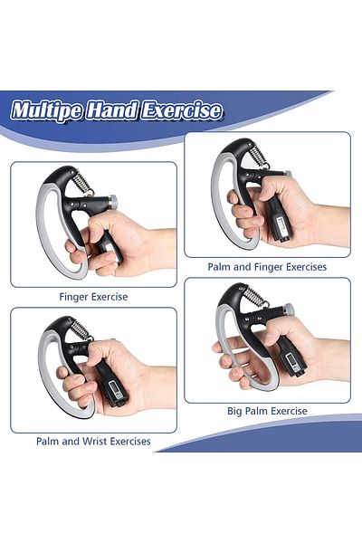 COOYA Hand Grip Strengthener, With Adjustable Resistance and Counter, for Home and Gym Fitness Workouts