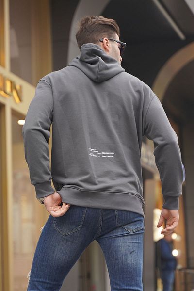 Madmext Ανδρικό φούτερ Smoked Hooded 6038
