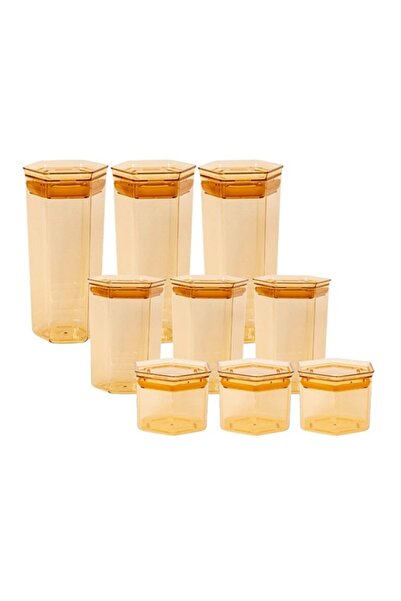 Vila Nova Lüks Sert Plastik Vakumlu Kapak Özel Altıgen Tasarımlı Erzak Bakliy...