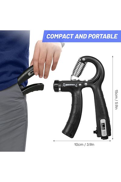 COOYA Hand Grip Strengthener, Adjustable Resistance 5-60KG with Counter, for Muscle Building