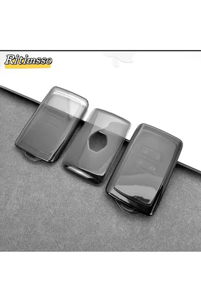 YıldızTuning Key Case Cover for Renault Clio 5 Transparent-Smoked