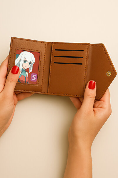 Dema Kadın Cüzdan Taba Deri Püsküllü Kartlık