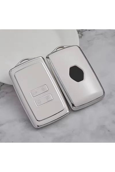 YıldızTuning Renault Megane 4 Clio 5 Talisman Megane E-Tech Key Case White-Silver