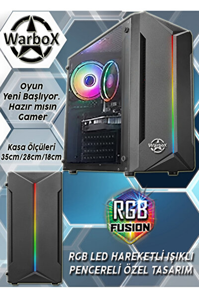 WARBOX Gopo Xeon X5650 32gb Ram 256gb Ssd 250gb HDD R7 240-4gb E.kartı 20" Monitör Gaming Takım Bilgisayar