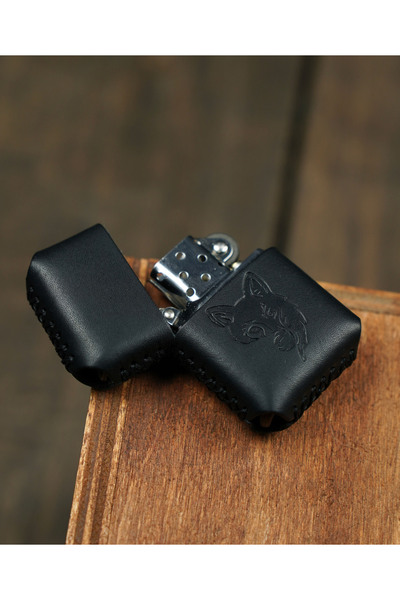 Atölye Çınar Leather Handmade El Yapımı Hakiki Deri Kılıflı Zippo Çakmak