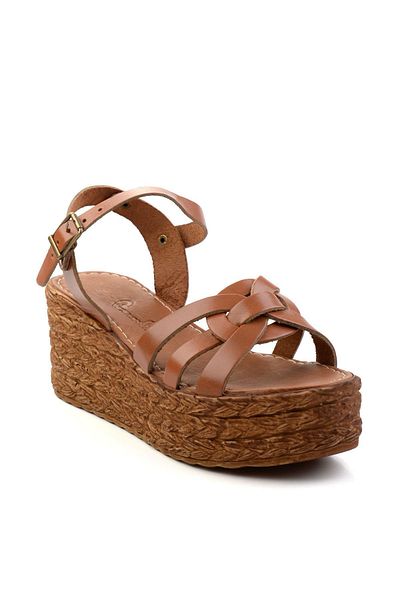 Bambi Taba Leather Women's Sandals K 05197003803