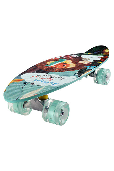 ACTION ONE Penny board Portable The Lion 60x17 cm, with PU wheels, ABEC-7, aluminum frame