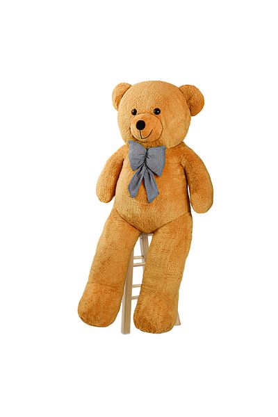 Özgüner Oyuncak 160 Cm Big Teddy Bear with Bow Tie (100% Domestic) Brown