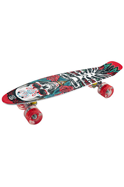 ACTION ONE Penny Board Dia de Los Muertos 56x15 cm, with PU light wheels, ABEC-7, aluminum frame, 90 KG