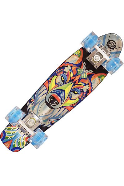 ACTION ONE Penny Board Wolf double print, 56x15 cm, PU wheels, ABEC-7, aluminum frame
