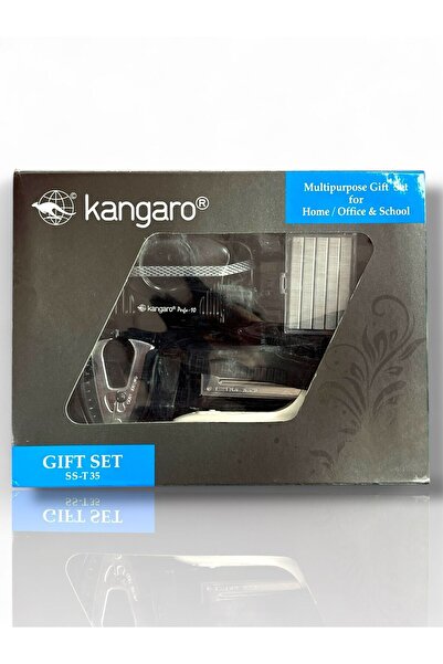 Kangaro Gift Set Ss-T35 24/6 Stapler Staple Punch Wire Remover 4-Piece Special Boxed Office Set
