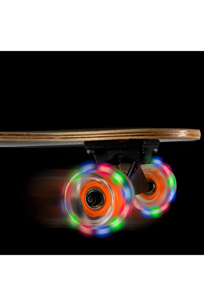 ACTION ONE Longboard Spider Death 80x20 cm, with PU light wheels, ABEC-7, aluminum frame, 100 KG