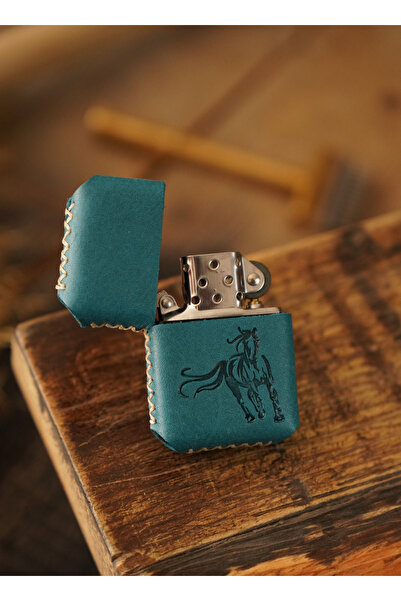 Atölye Çınar Leather Handmade El Yapımı Hakiki Deri Kılıflı Zippo Çakmak