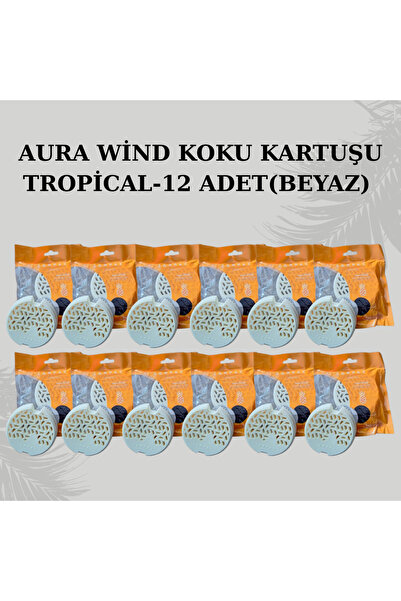Carpex AURA WİND KOKU KARTUŞU TROPİKAL 12 ADET (BEYAZ)