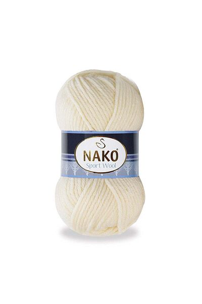 NAKO 5 Pieces Sport Wool 4109 Cream Hand Knitting Threads Vest Cardigan Floss Scarf Sweater Thread