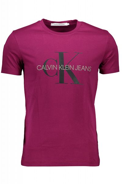 Calvin Klein Jeans Tricou Barbati J30J317065 Rosu fucsie Slim Fit, 2XL INTL