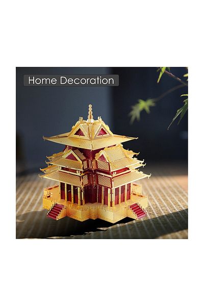 ROKR 3D Puzzle Piececool, The Old Tower of the Forbidden City, Metal, 126 pieces