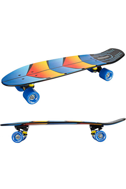 ACTION ONE Penny Board Hawaii Surfing, 26", double print, 26", aluminum frame, 100kg, blue wheels